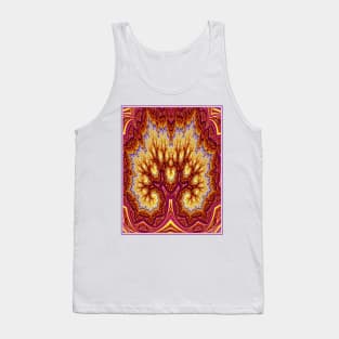 Red Fractal Tree Tank Top